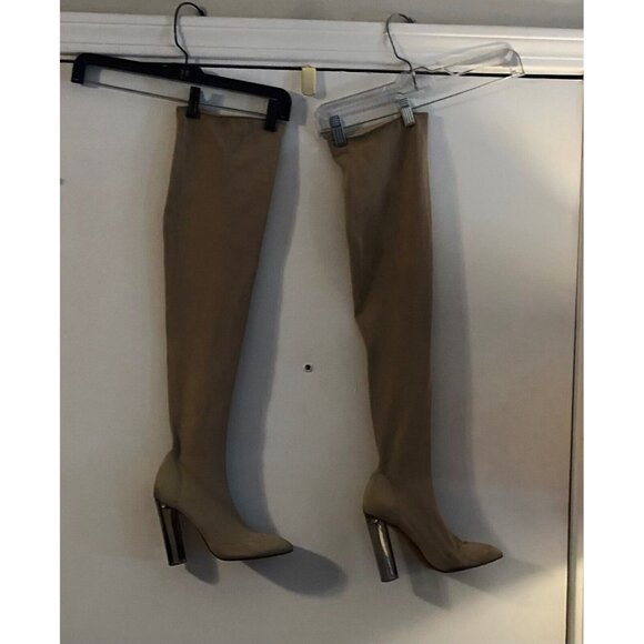 PREOWNED YEEZY SEASON 3 CELEBRITY OWNED OVER THE KNEE KNITTED SOCK BOOTS SZ 9.5 - Picture 10 of 16